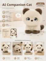 AI Tuan Tuan Cat - Interactive Smart Plush Toy & Emotional Companion - Image 6
