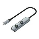V294 AI USB-C Docking Station (5-in-1) - Portable Hub with Voice Transcription & One-Click AI Assistant