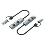 V294B AI USB-C & USB-A Docking Station (5-in-1) - Dual-Plug Hub with Voice Transcription & AI Assistant - Image 3