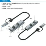 V294B AI USB-C & USB-A Docking Station (5-in-1) - Dual-Plug Hub with Voice Transcription & AI Assistant - Image 4